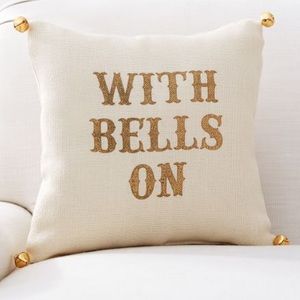 Pottery Barn With Bells On accent throw pillow
